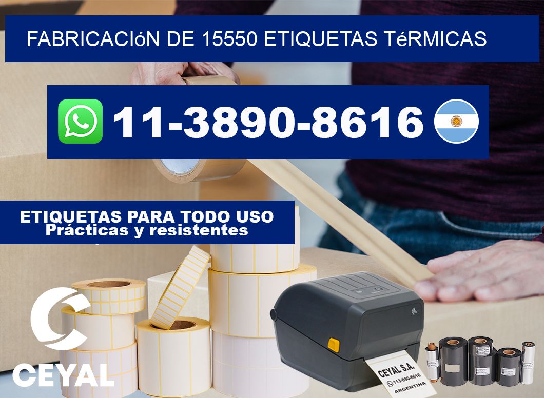 fabricación de 15550 etiquetas térmicas