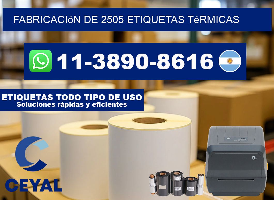 fabricación de 2505 etiquetas térmicas