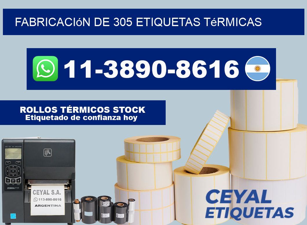 fabricación de 305 etiquetas térmicas