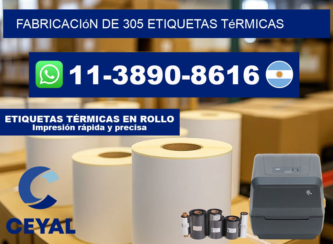 fabricación de 305 etiquetas térmicas