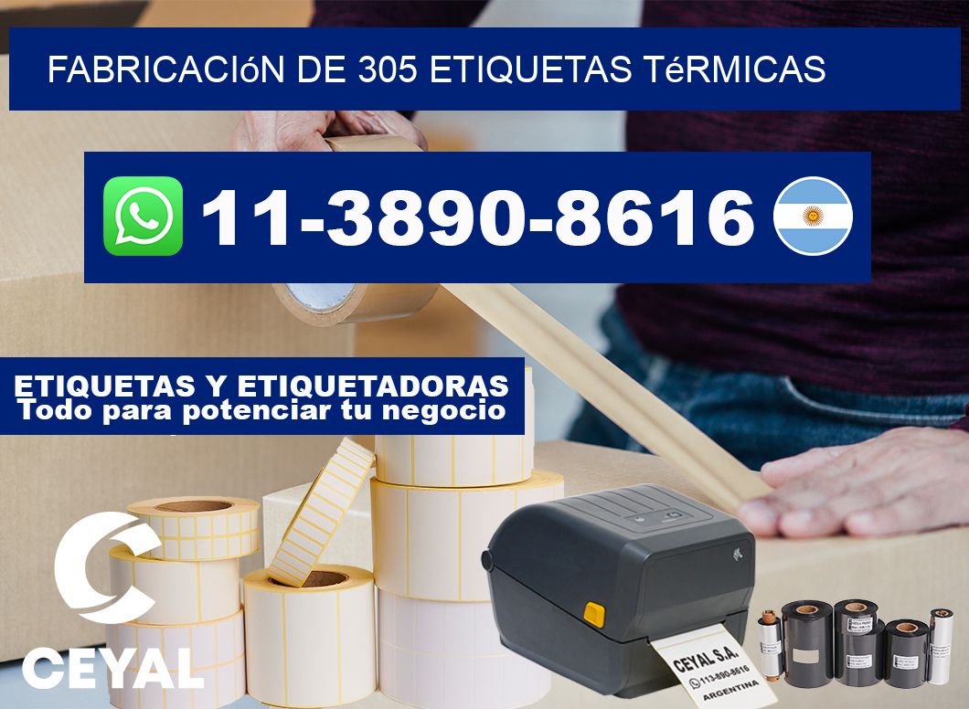 fabricación de 305 etiquetas térmicas
