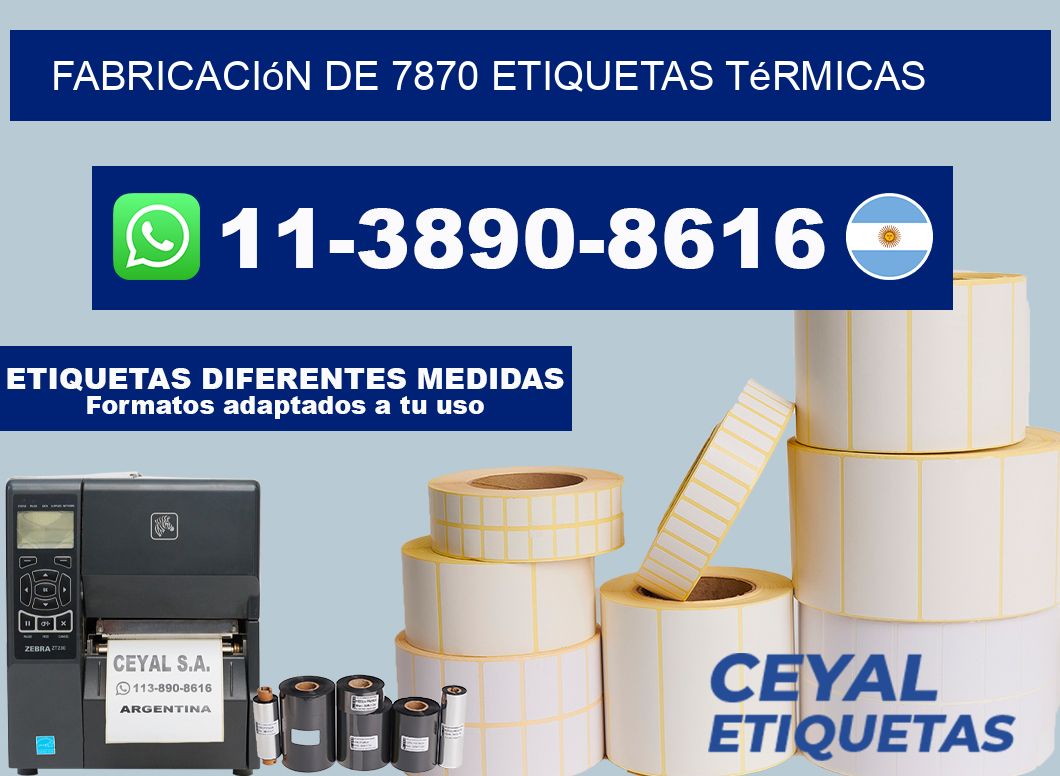 fabricación de 7870 etiquetas térmicas