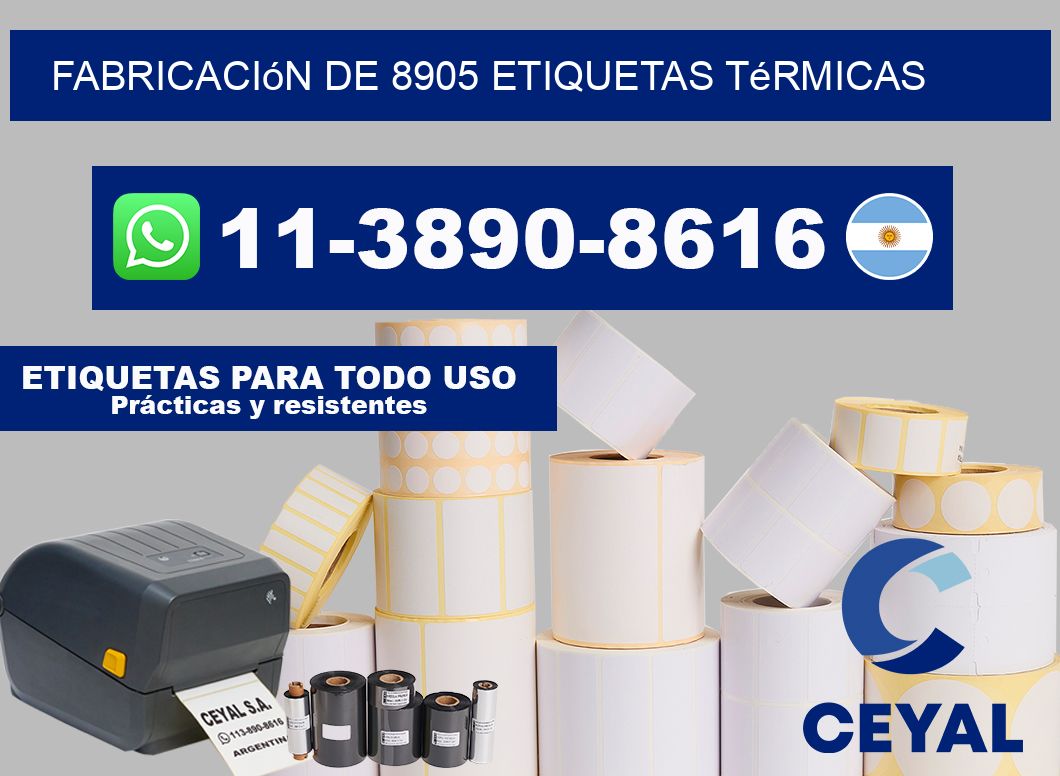 fabricación de 8905 etiquetas térmicas