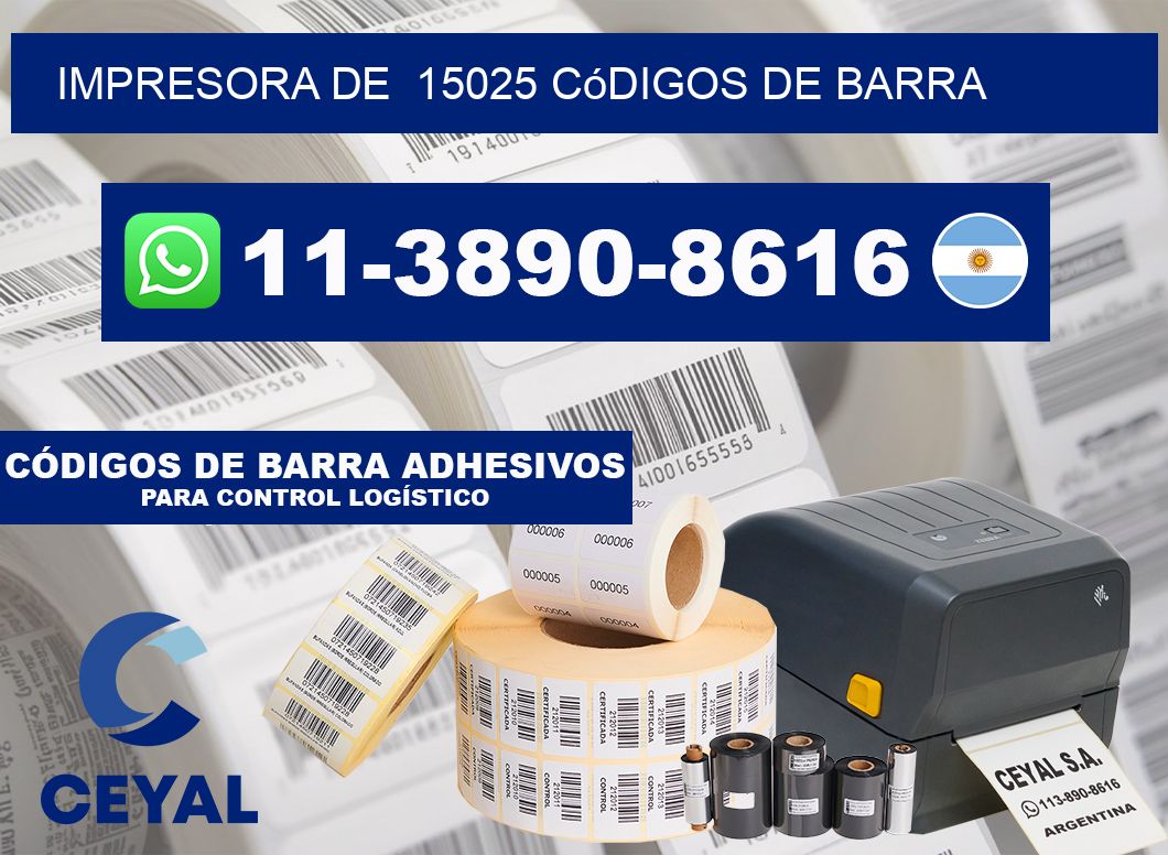 impresora de  15025 códigos de barra