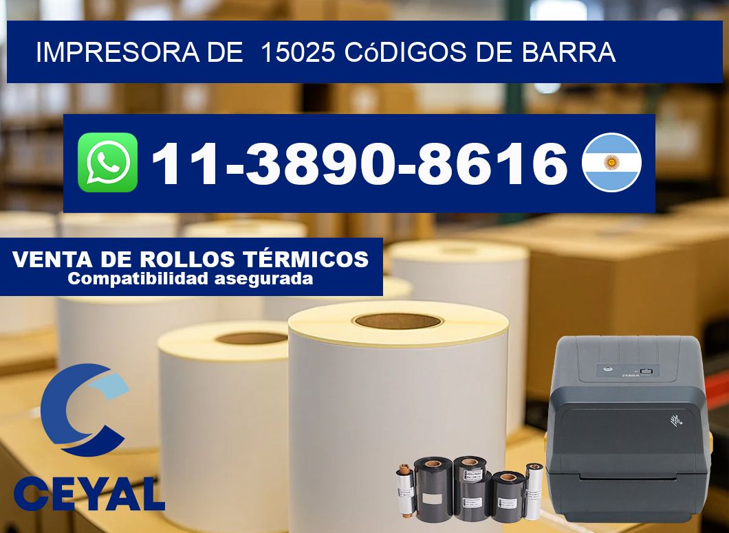 impresora de  15025 códigos de barra