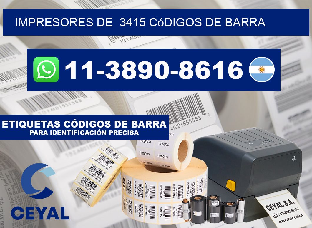 impresores de 3415 códigos de barra