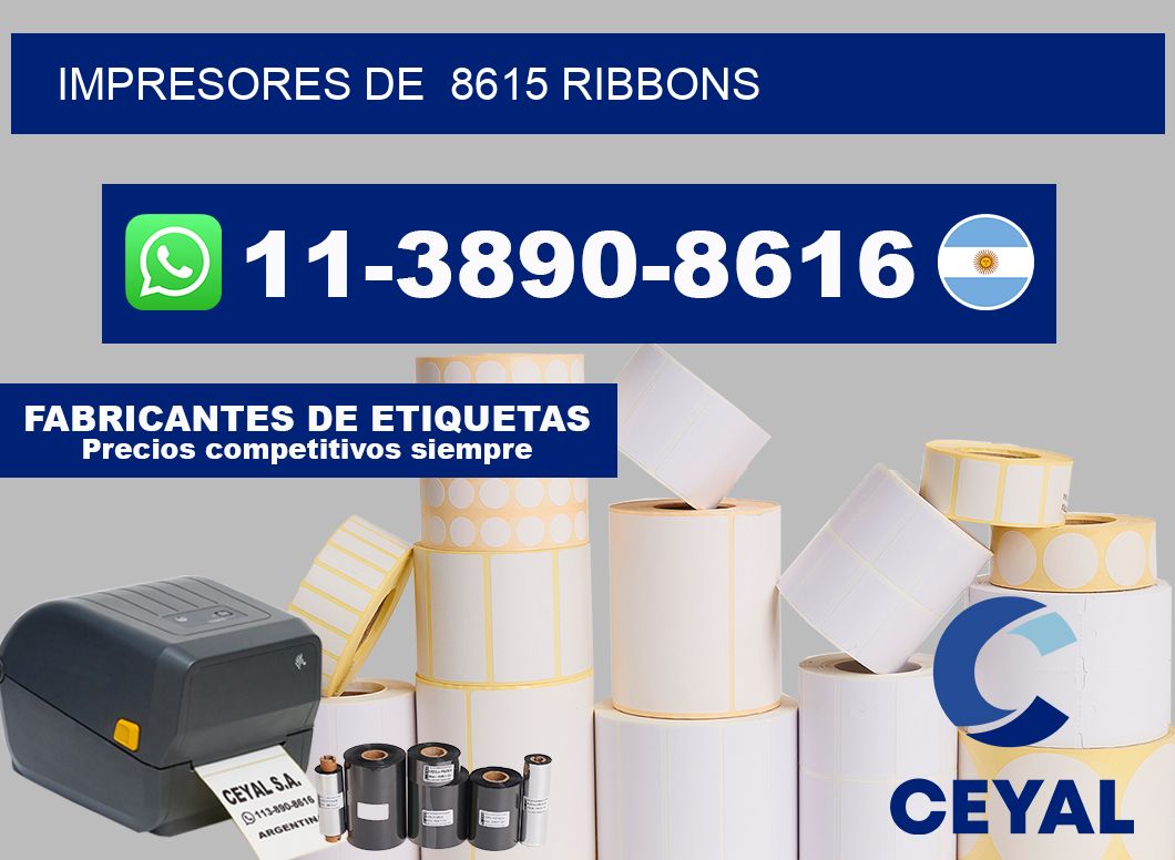 impresores de  8615 ribbons