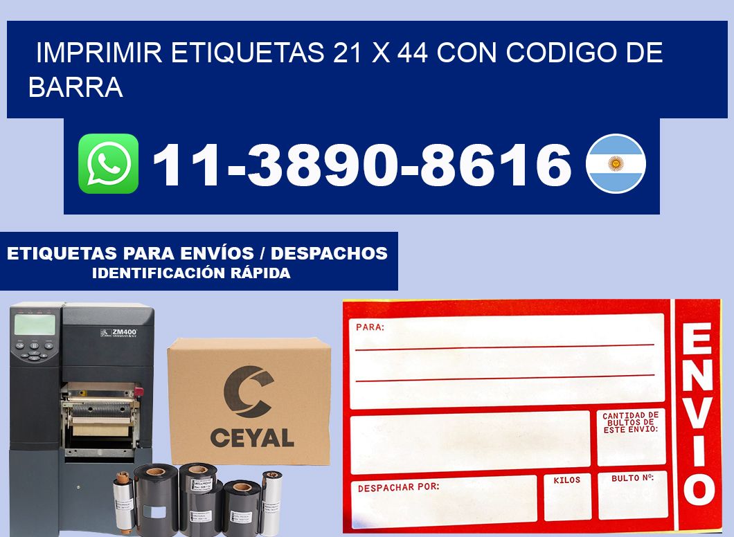imprimir etiquetas 21 x 44 con codigo de barra