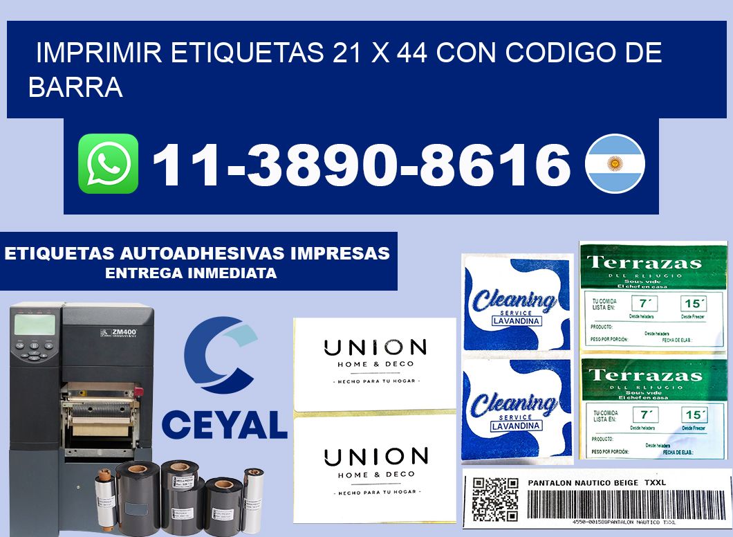 imprimir etiquetas 21 x 44 con codigo de barra