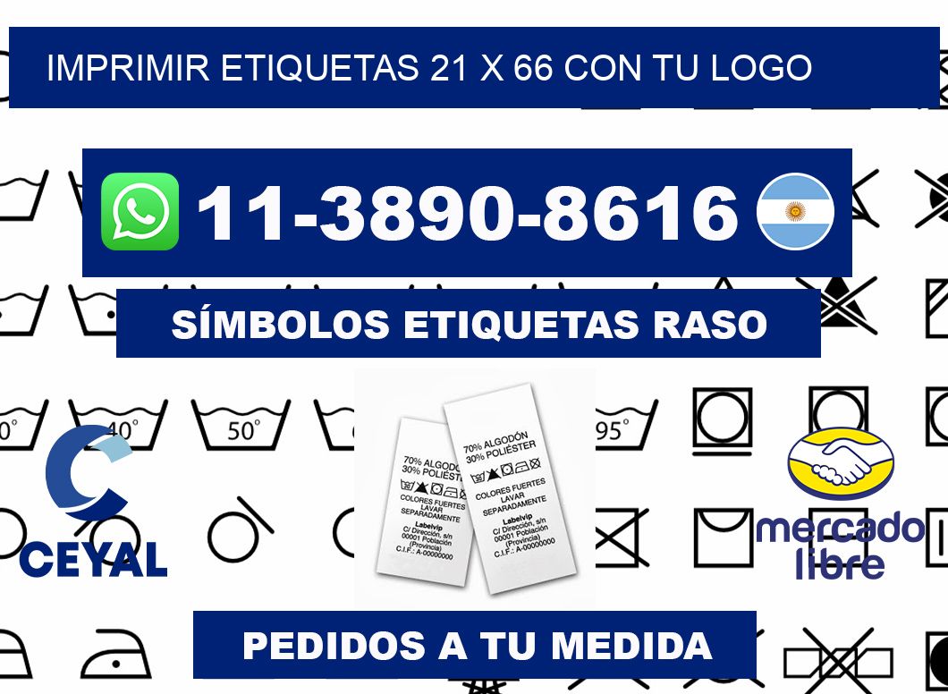 imprimir etiquetas 21 x 66 con tu logo