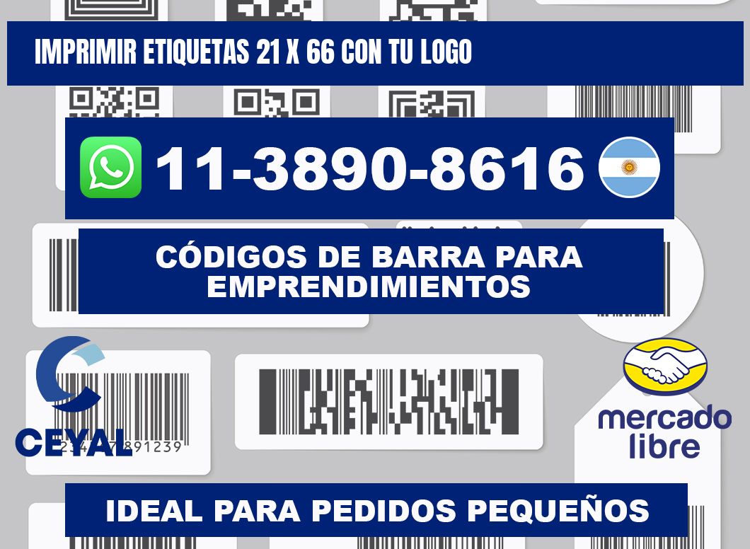 imprimir etiquetas 21 x 66 con tu logo