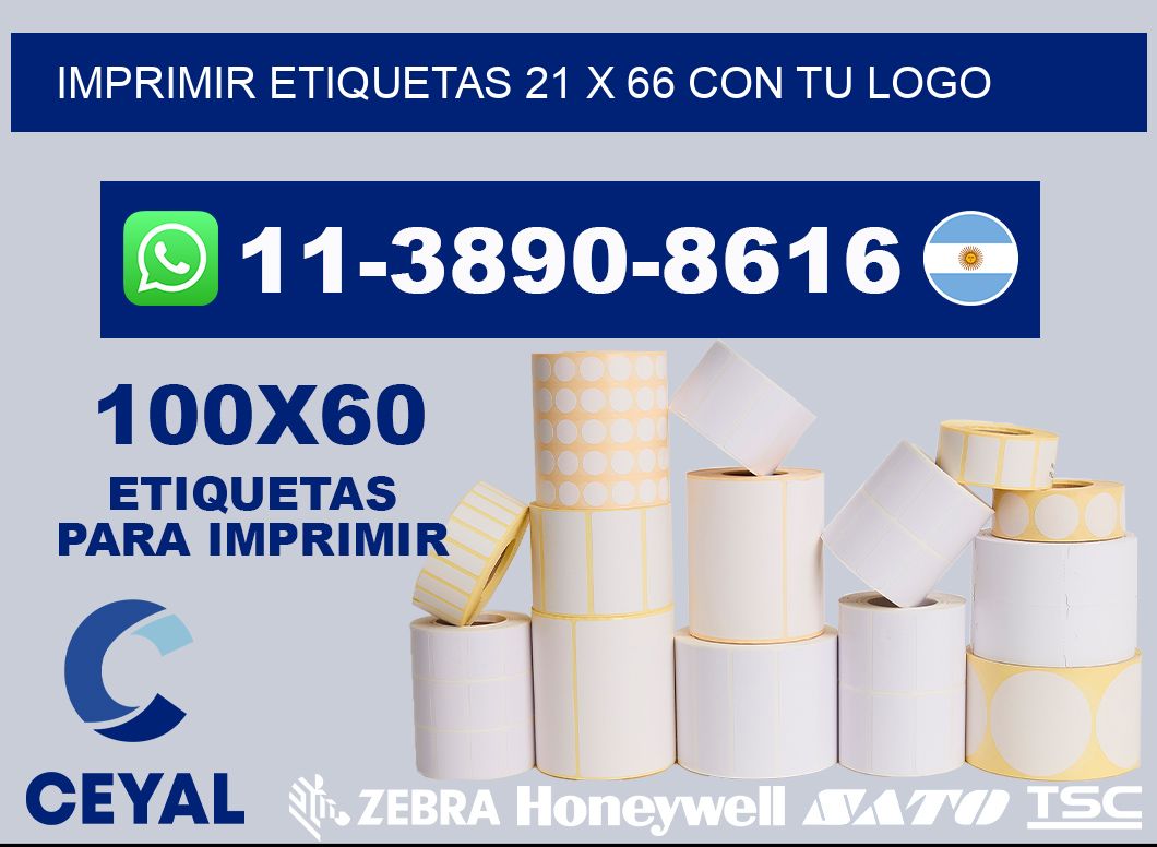 imprimir etiquetas 21 x 66 con tu logo
