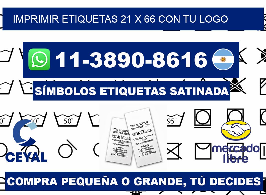 imprimir etiquetas 21 x 66 con tu logo