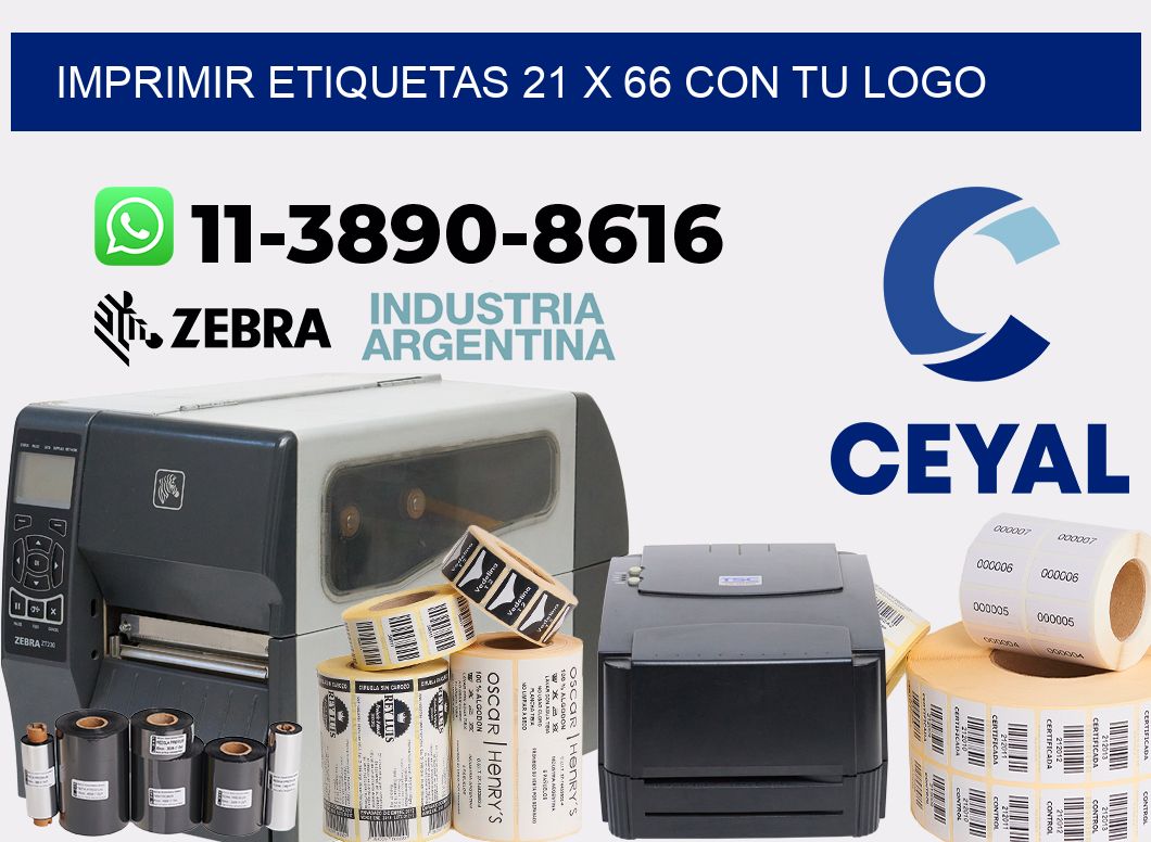 imprimir etiquetas 21 x 66 con tu logo