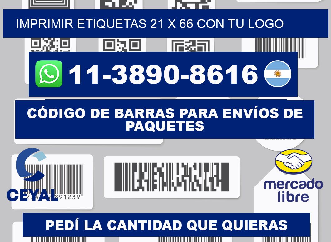 imprimir etiquetas 21 x 66 con tu logo