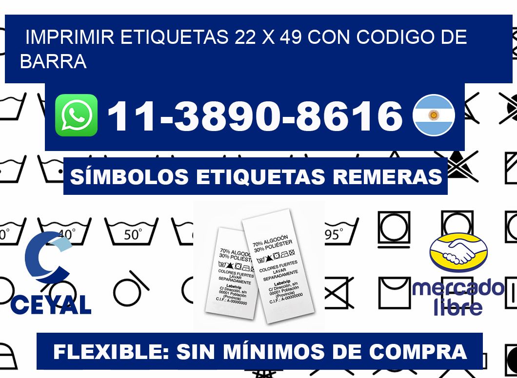 imprimir etiquetas 22 x 49 con codigo de barra