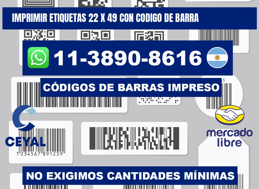 imprimir etiquetas 22 x 49 con codigo de barra