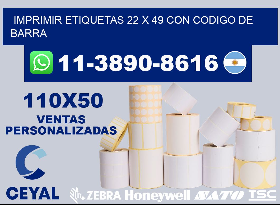 imprimir etiquetas 22 x 49 con codigo de barra