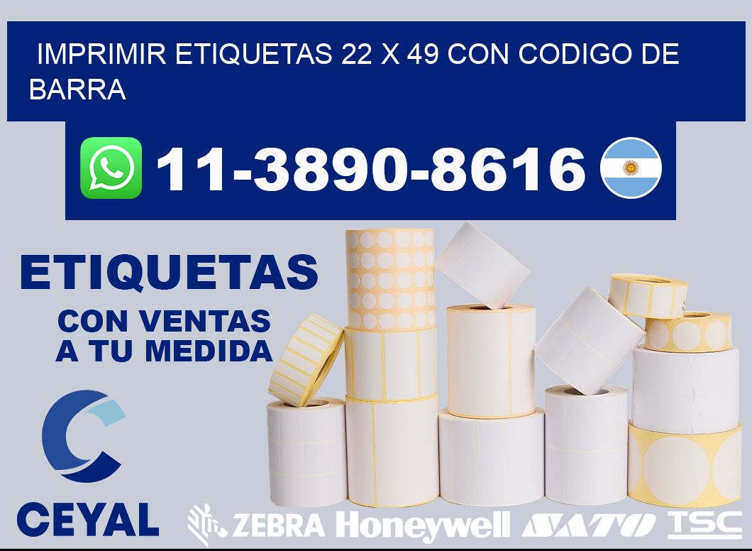 imprimir etiquetas 22 x 49 con codigo de barra