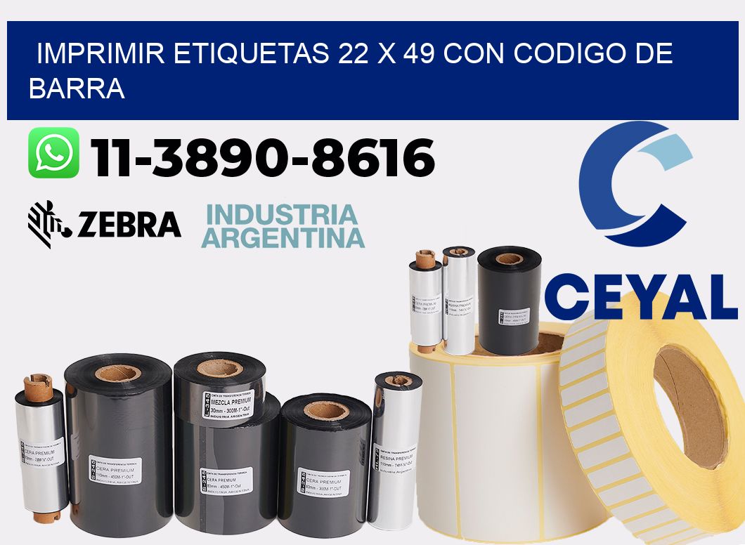 imprimir etiquetas 22 x 49 con codigo de barra