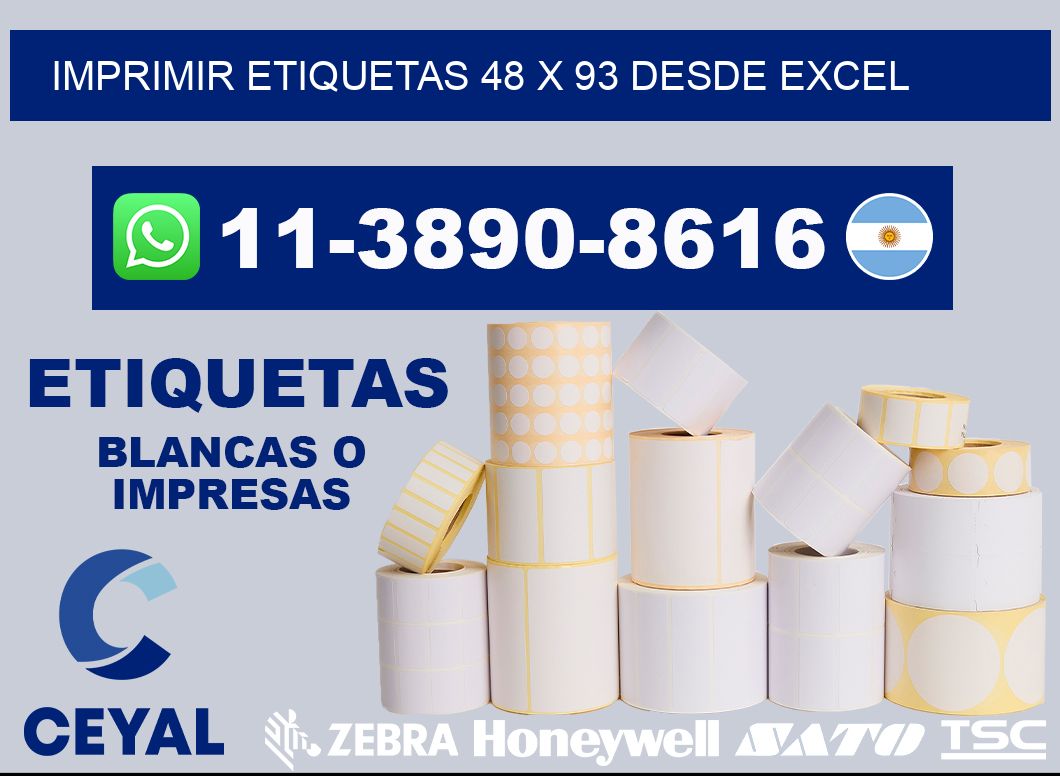 imprimir etiquetas 48 x 93 desde excel
