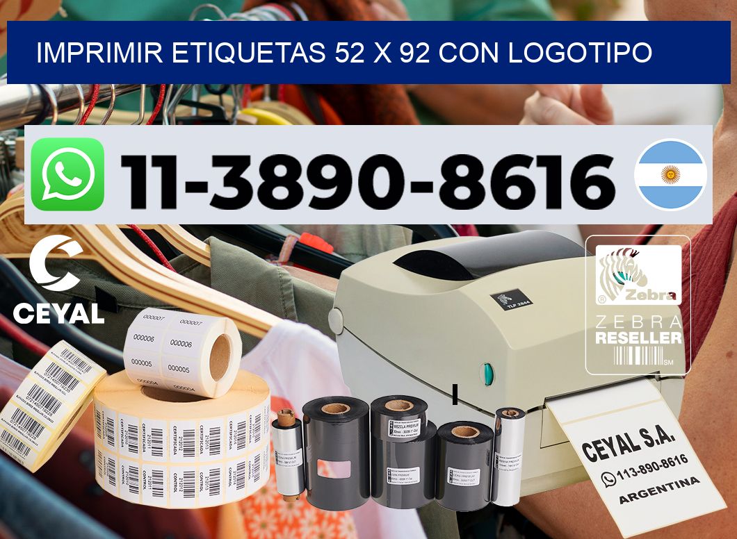 imprimir etiquetas 52 x 92 con logotipo
