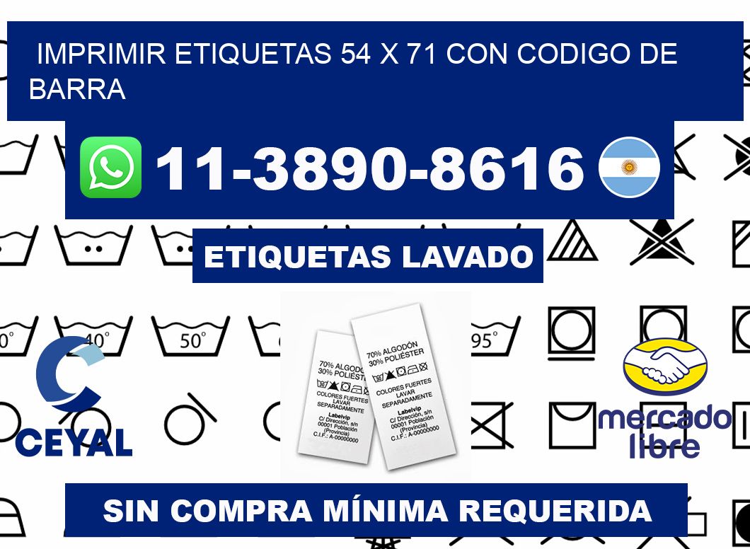 imprimir etiquetas 54 x 71 con codigo de barra