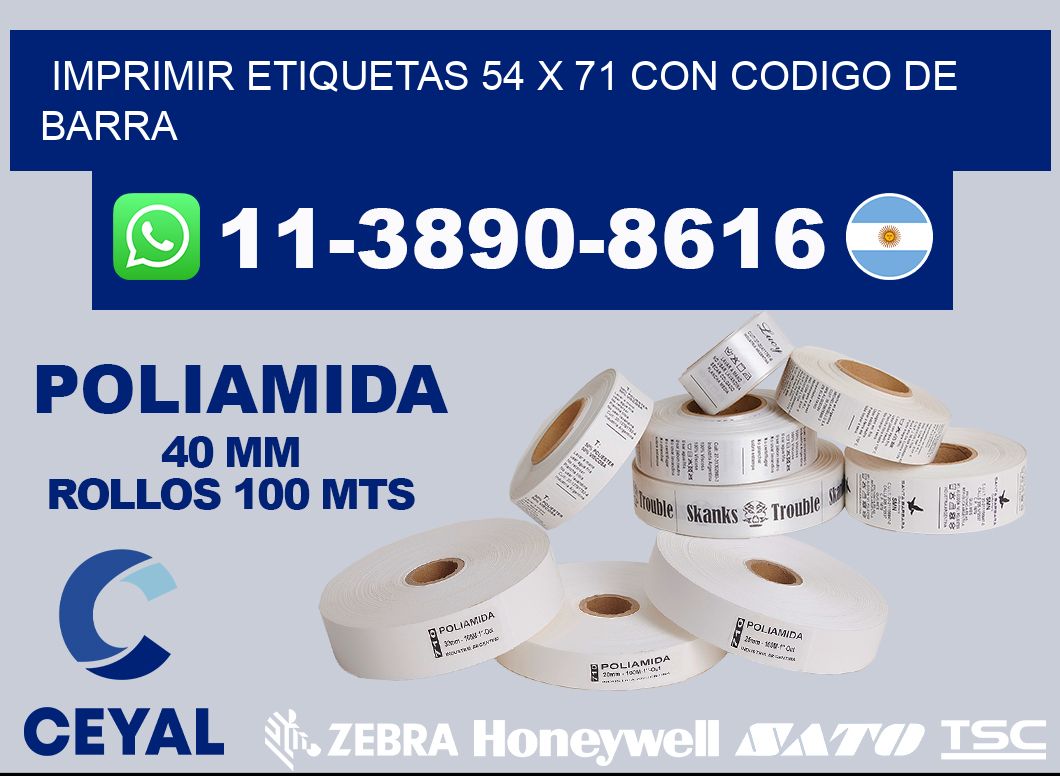 imprimir etiquetas 54 x 71 con codigo de barra