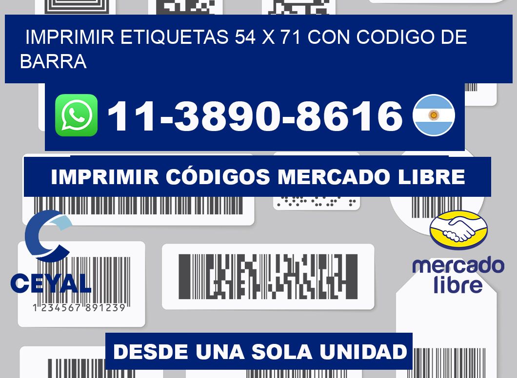 imprimir etiquetas 54 x 71 con codigo de barra