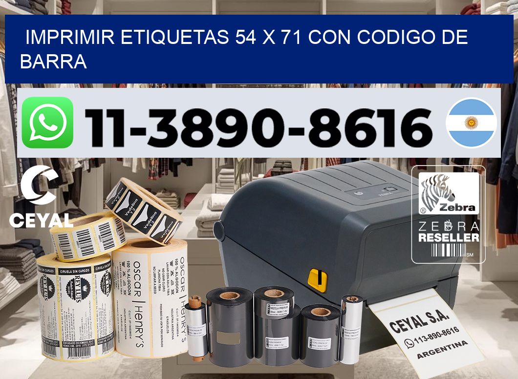 imprimir etiquetas 54 x 71 con codigo de barra