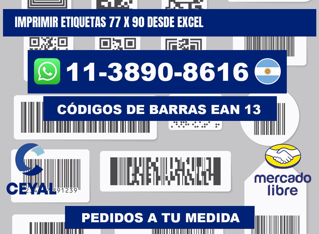 imprimir etiquetas 77 x 90 desde excel