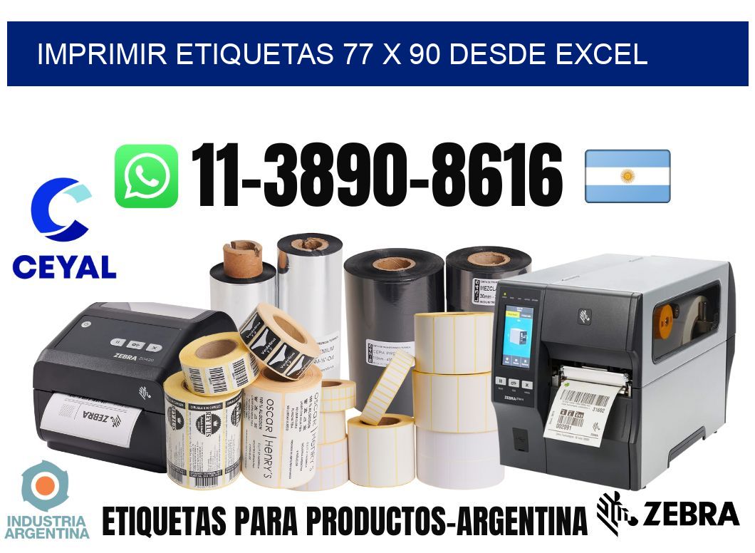 imprimir etiquetas 77 x 90 desde excel
