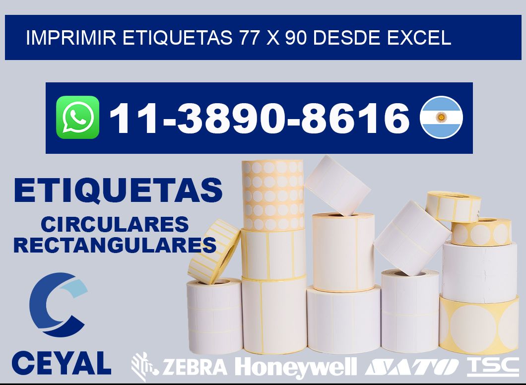 imprimir etiquetas 77 x 90 desde excel