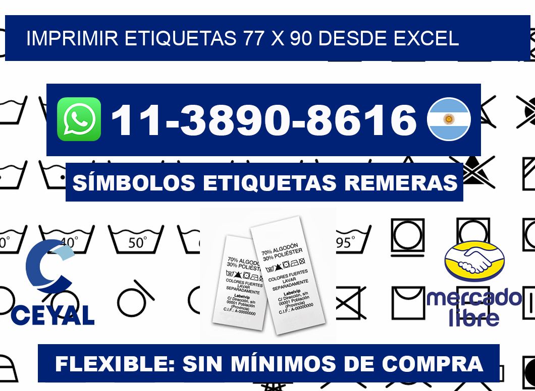 imprimir etiquetas 77 x 90 desde excel