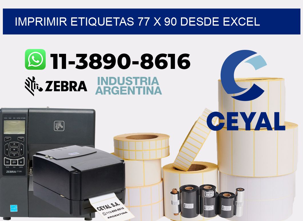 imprimir etiquetas 77 x 90 desde excel