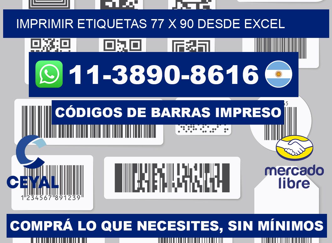 imprimir etiquetas 77 x 90 desde excel