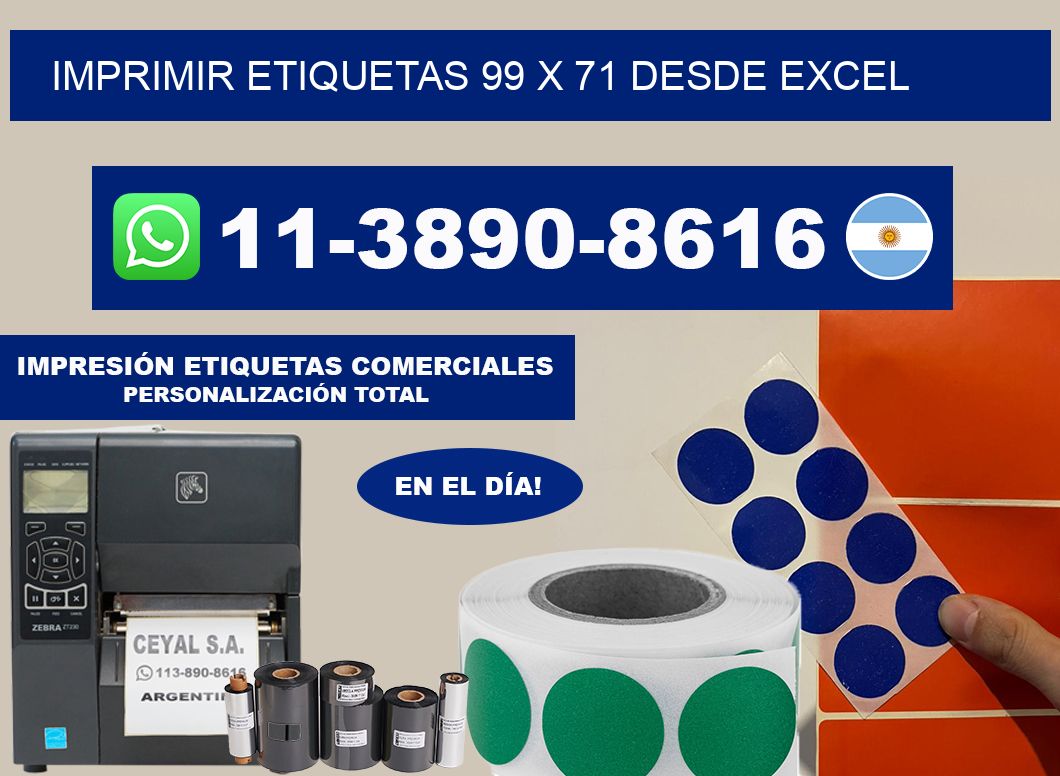 imprimir etiquetas 99 x 71 desde excel