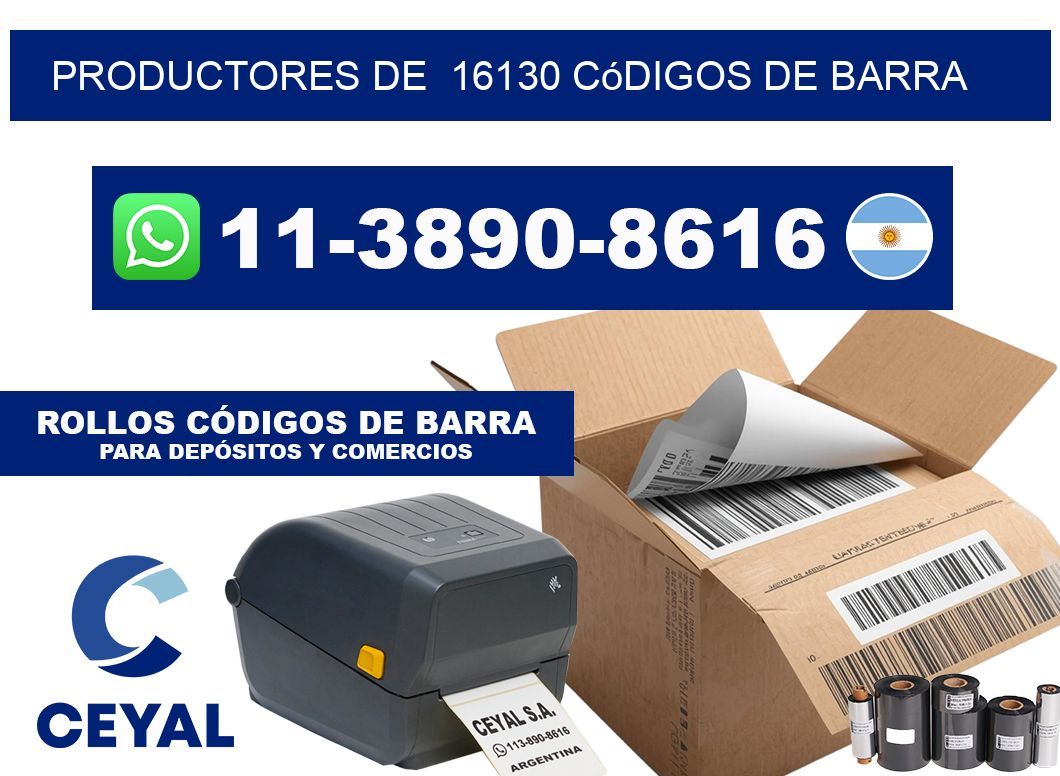 productores de  16130 códigos de barra