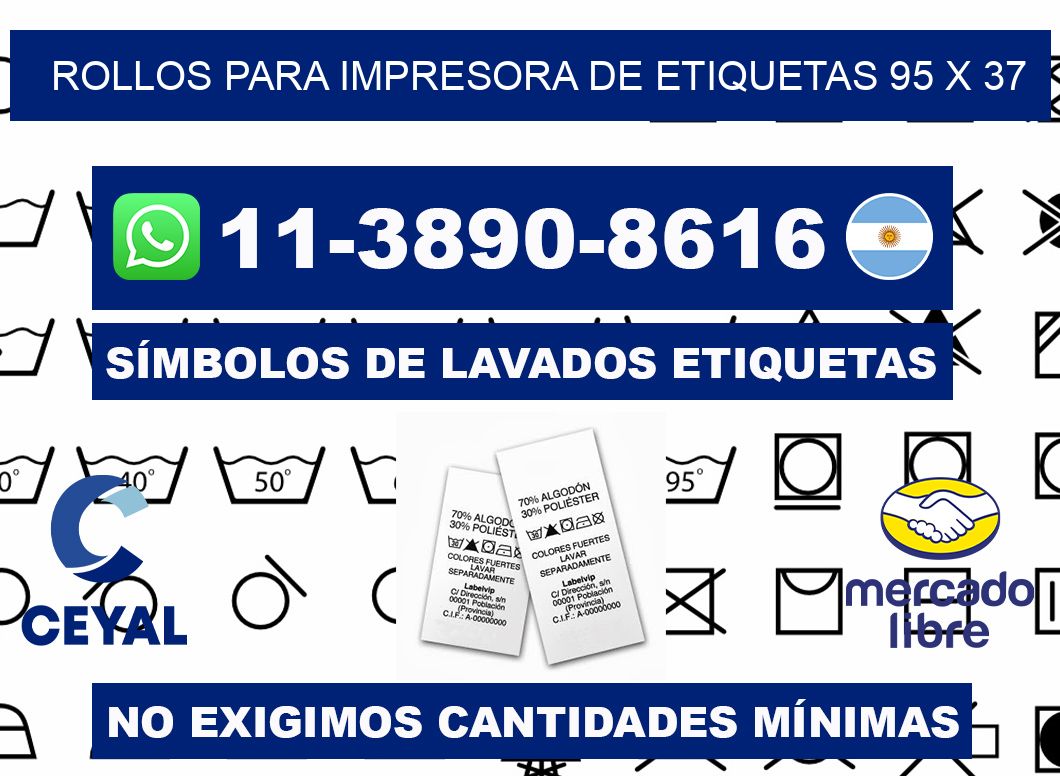 rollos para impresora de etiquetas 95 x 37