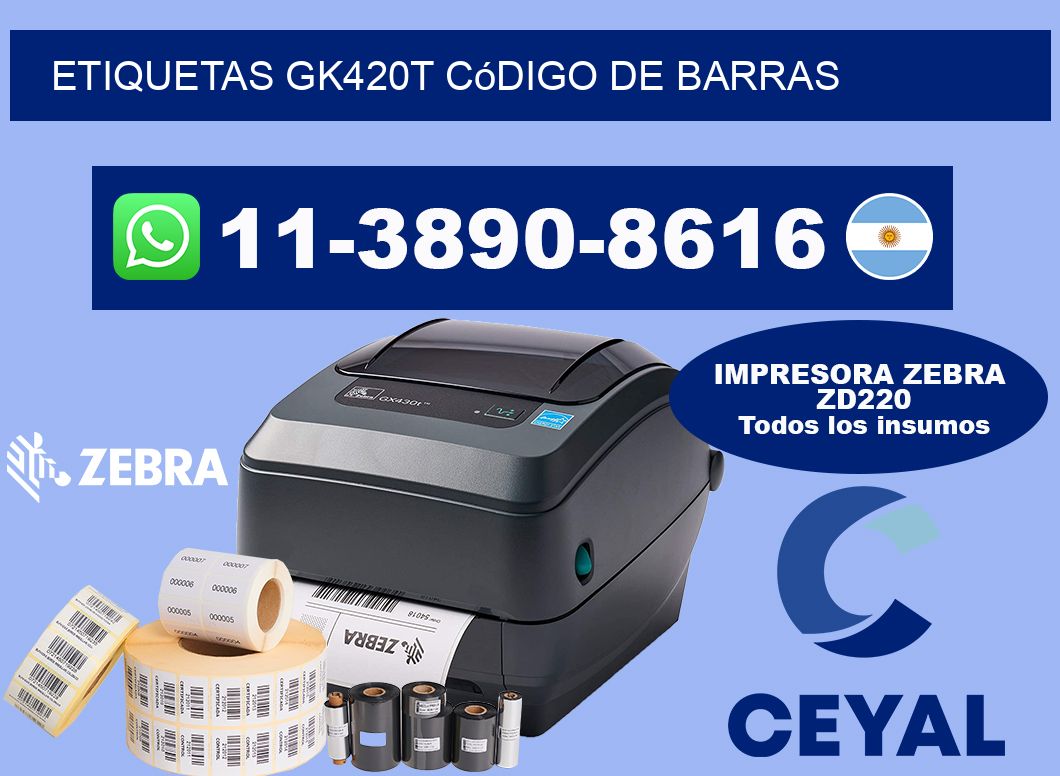 ETIQUETAS GK420T Código de barras