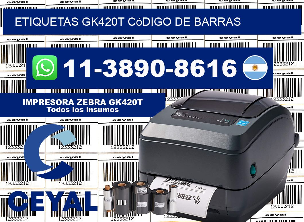 ETIQUETAS GK420T Código de barras