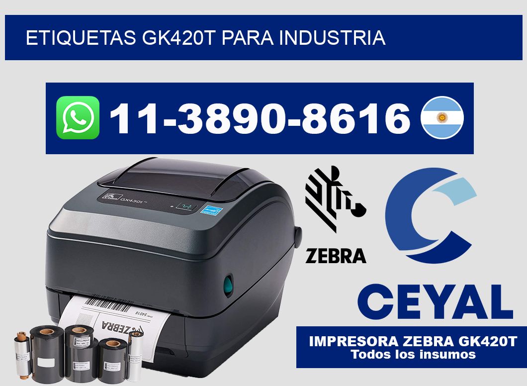 ETIQUETAS GK420T para industria