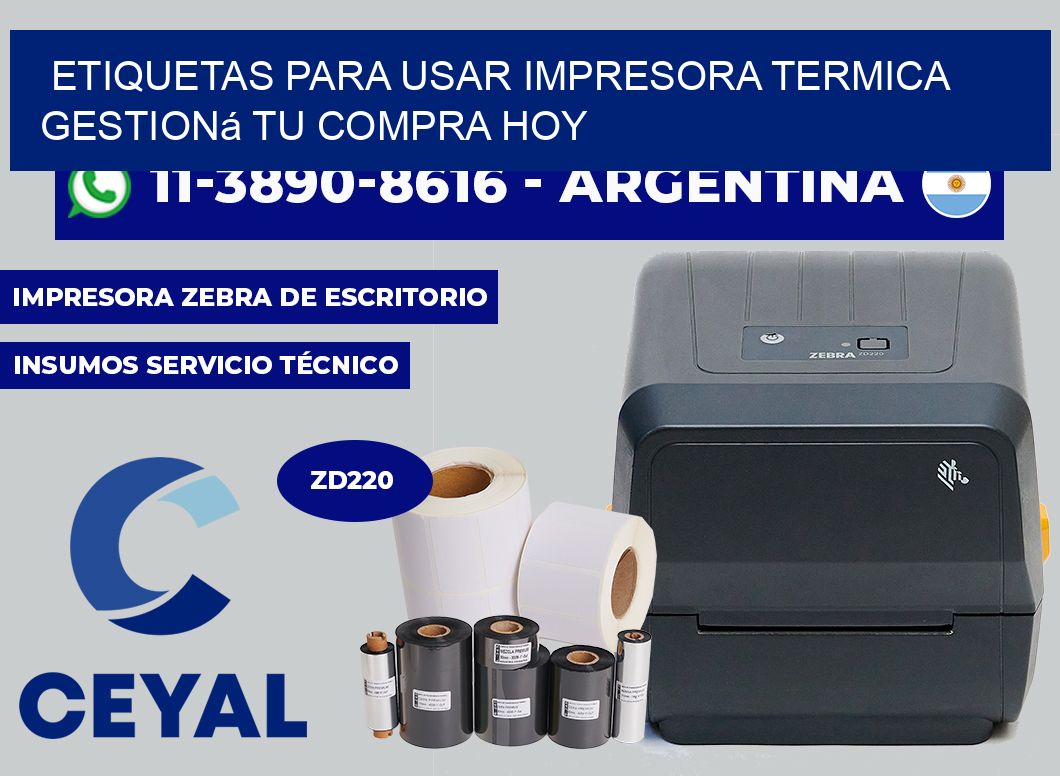 ETIQUETAS PARA USAR IMPRESORA TERMICA Gestioná tu compra hoy
