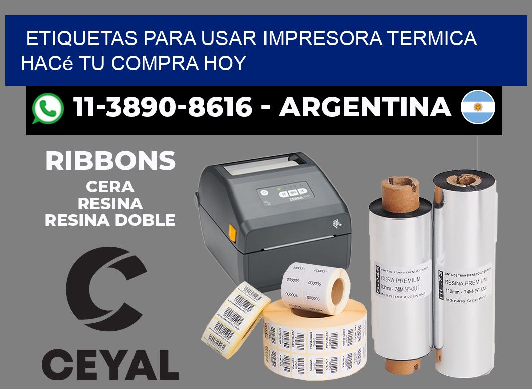 ETIQUETAS PARA USAR IMPRESORA TERMICA Hacé tu compra hoy