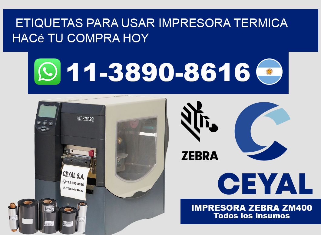ETIQUETAS PARA USAR IMPRESORA TERMICA Hacé tu compra hoy