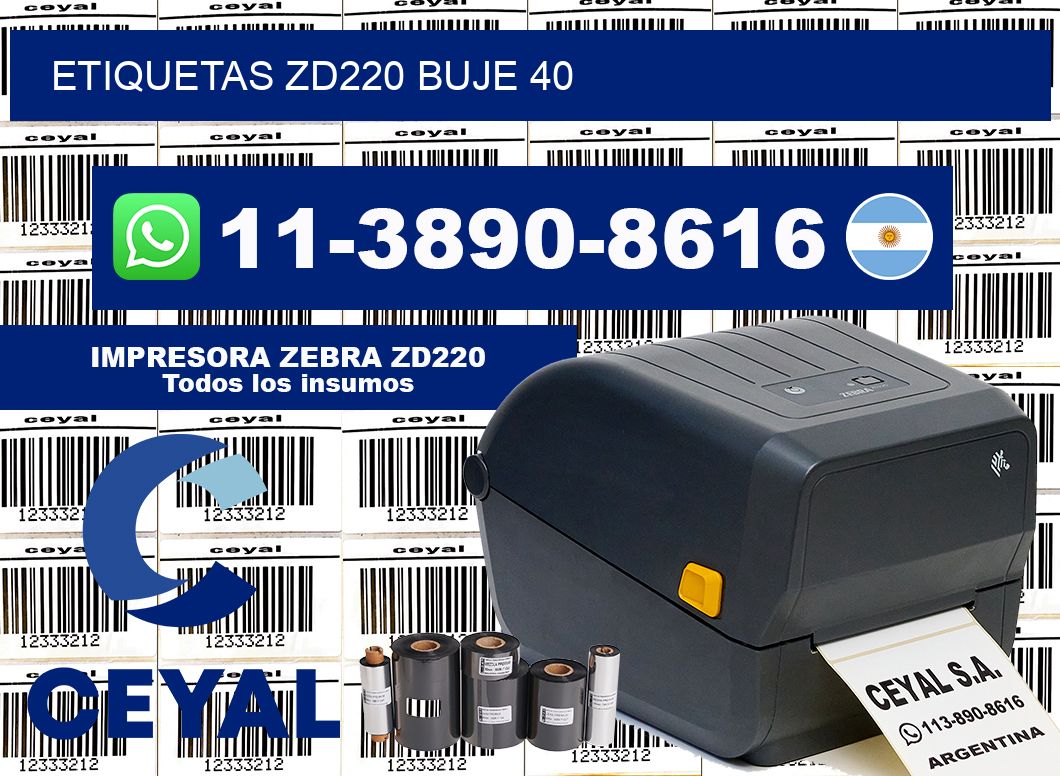 ETIQUETAS ZD220 Buje 40