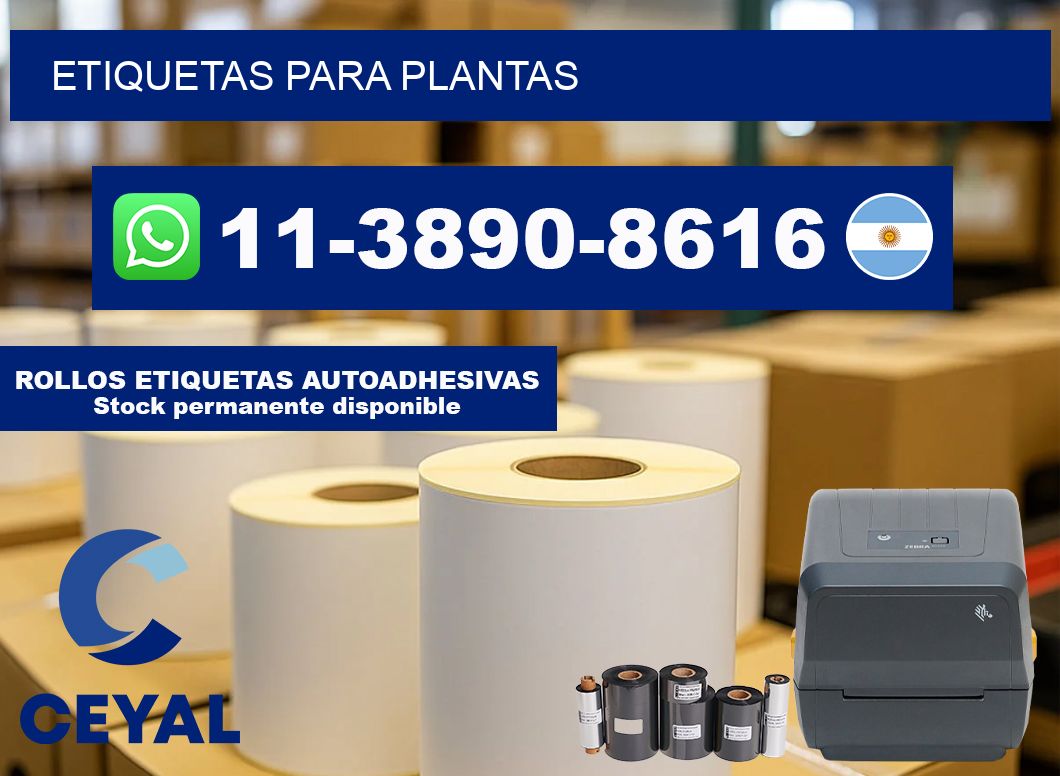 ETIQUETAS para plantas