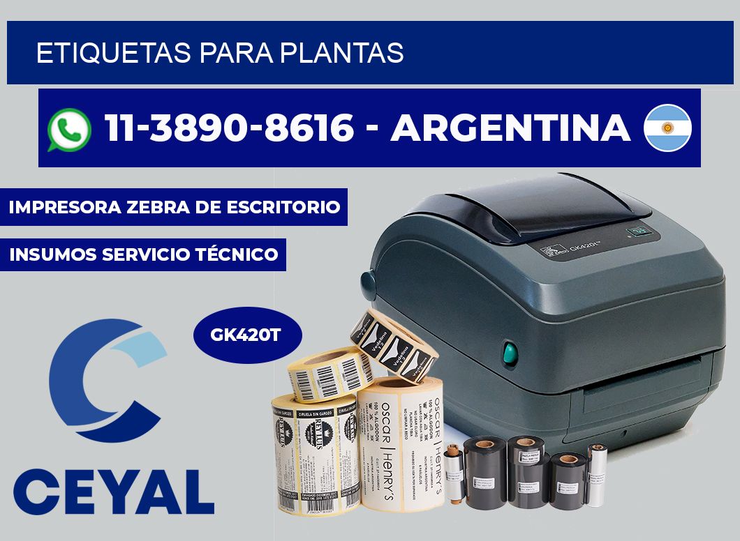 ETIQUETAS para plantas