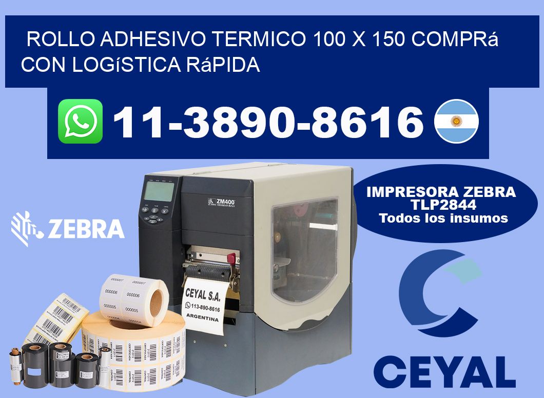 ROLLO ADHESIVO TERMICO 100 X 150 Comprá con logística rápida