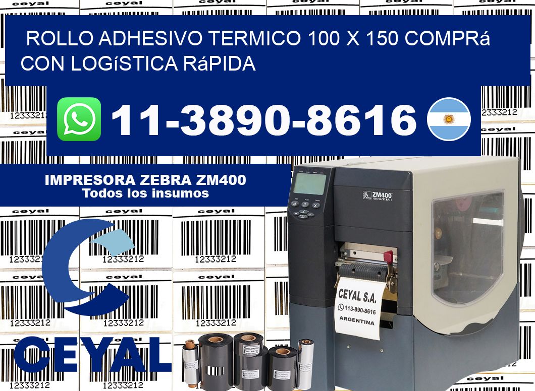 ROLLO ADHESIVO TERMICO 100 X 150 Comprá con logística rápida